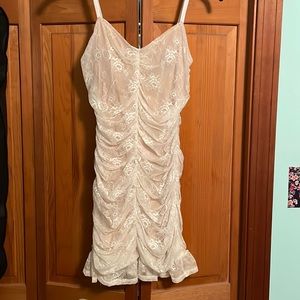 Windsor white ruffle mini dress